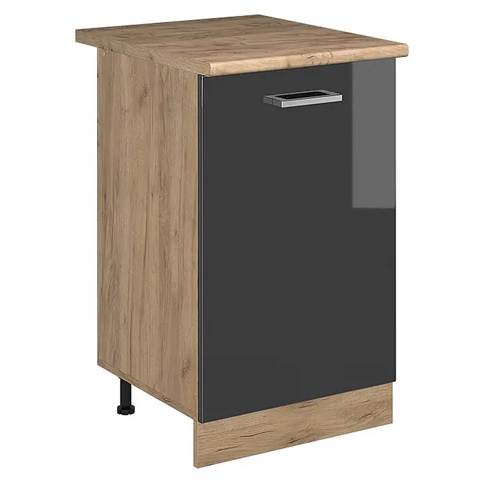 Küchenunterschrank R-Line 50 cm Anthrazit Hochglanz Art.-Nr. 70301 - 