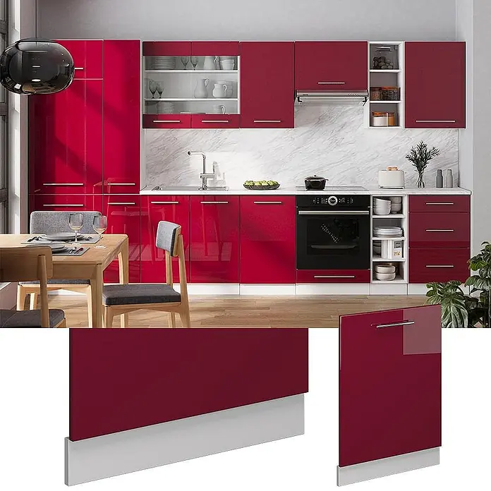 Geschirrspülblende Fame-Line 60 cm Bordeaux Hochglanz Art.-Nr. 54826 - 