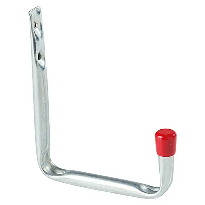 Stabilit Wandhaken - 14 x 22 cm, Belastbarkeit: 20 kg, Durchmesser: 18 mm - Wandhaken aus Metall mit roter Schutzkappe zur Aufbewahrung von Gegenständen in Garage oder Werkstatt.