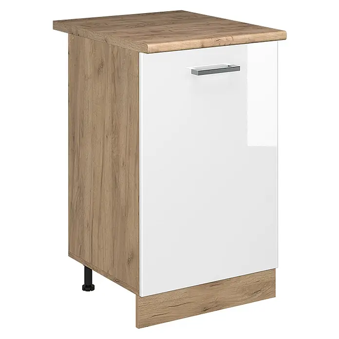 Küchenunterschrank R-Line 50 cm Weiß Hochglanz Art.-Nr. 70412 - 