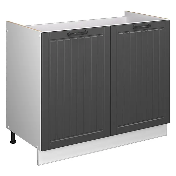 Spülenunterschrank Fame-Line 100 cm Dunkelgrau Art.-Nr. 61588 - 