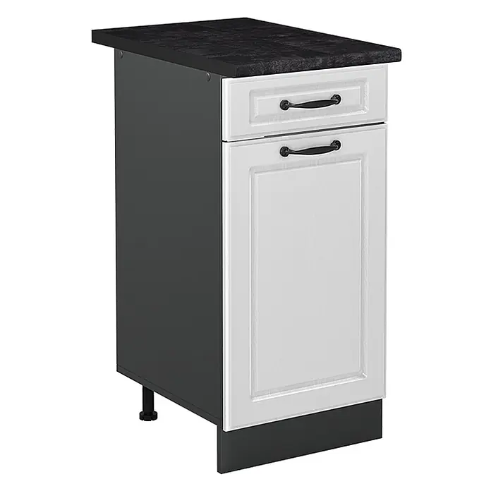 Küchenunterschrank R-Line 40 cm Weiß Landhaus Art.-Nr. 61055 - 