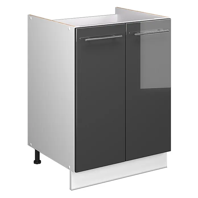Spülenunterschrank Fame-Line 60 cm Anthrazit Hochglanz Art.-Nr. 65077 - 