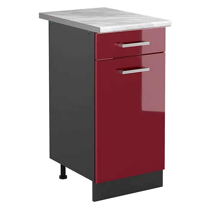 Küchenunterschrank R-Line 40 cm Rot Hochglanz Art.-Nr. 61032 - 