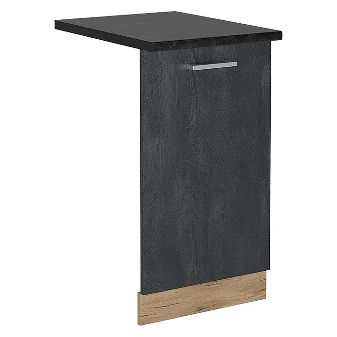 Geschirrspülblende R-Line 45 cm Schwarz Beton Art.-Nr. 55094 - 