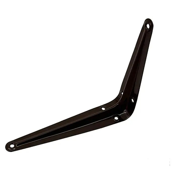 Stabilit Stahlblechkonsole - 125 x 32 x 150 mm, Belastbarkeit: 25 kg, Stahl, Braun - Regalhalterung aus Metall, braun lackiert, mit Bohrlöchern zur Befestigung. Ideal für robuste Regalkonstruktionen.