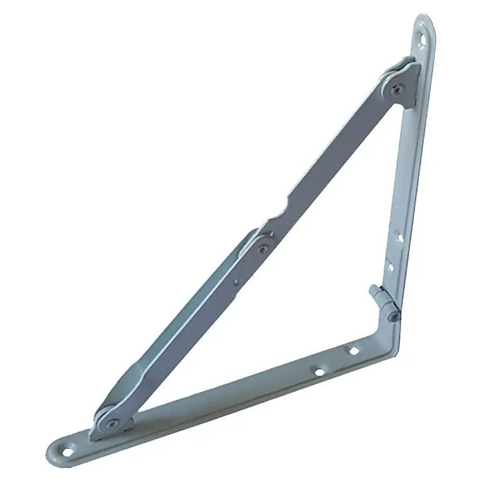 Stabilit Klappkonsole - 200 x 200 x 24 mm, Belastbarkeit: 50 kg, Weiß - Diagonale Ansicht