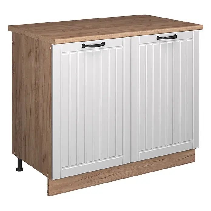 Spülenunterschrank Fame-Line 100 cm Weiß Landhaus Art.-Nr. 61977 - 