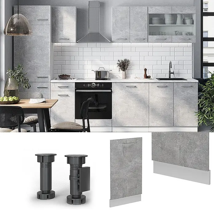 Geschirrspülblende R-Line 45 cm Beton Art.-Nr. 54901 - 