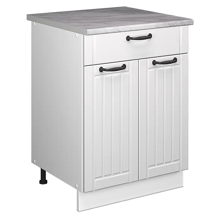Küchenunterschrank Fame-Line 60 cm Weiß Landhaus Art.-Nr. 60976 - 