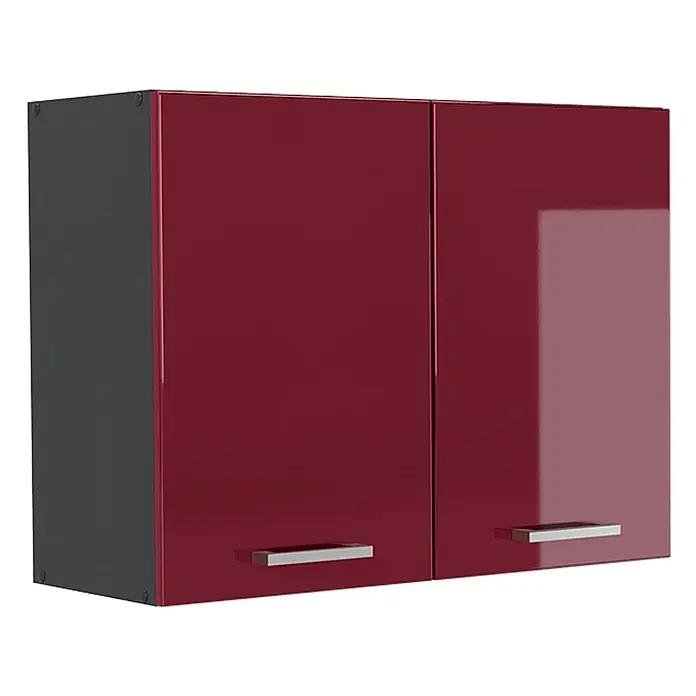 Küchenglasschrank R-Line 80 cm Rot Hochglanz Art.-Nr. 71467 - 