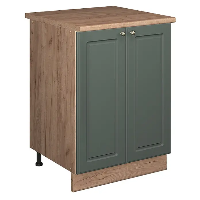 Spülenunterschrank Fame-Line 60 cm Grün-Gold Landhaus Art.-Nr. 65239 - 