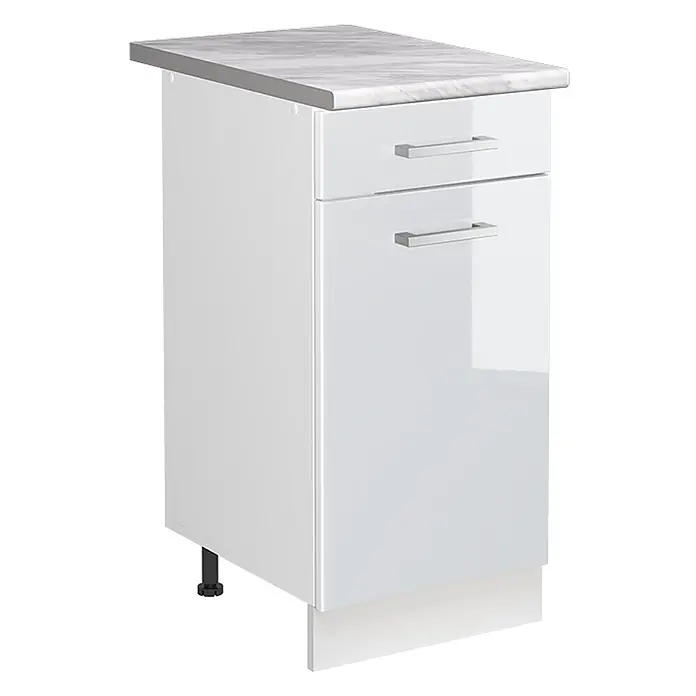 Spülenunterschrank R-Line 40 cm Weiß Hochglanz Art.-Nr. 72902 - 