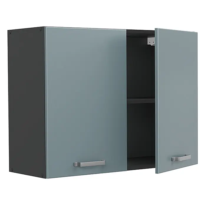 Küchenglasschrank R-Line 80 cm Blau-Grau Art.-Nr. 71469 - 