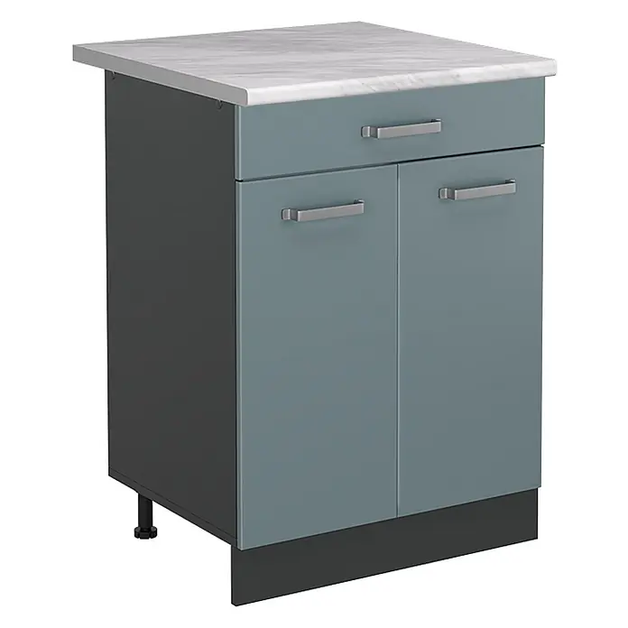 Küchenunterschrank R-Line 60 cm Blau-Grau Art.-Nr. 61125 - 