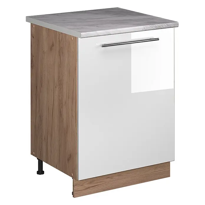 Spülenunterschrank Fame-Line 60 cm Weiß Hochglanz Art.-Nr. 63402 - 