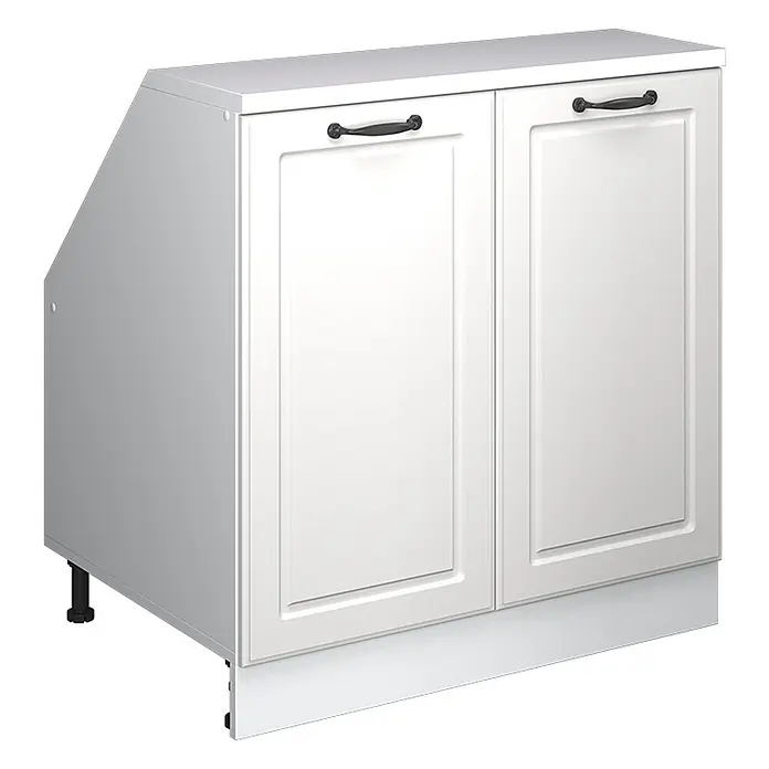 Küchenschrank für Dachschrägen R-Line 80 cm Weiß Landhaus Art.-Nr. 60122 - 