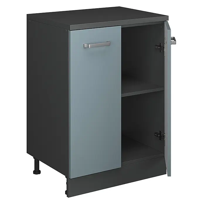 Küchenschrank für Dachschrägen R-Line 60 cm Blau-Grau Art.-Nr. 61748 - 