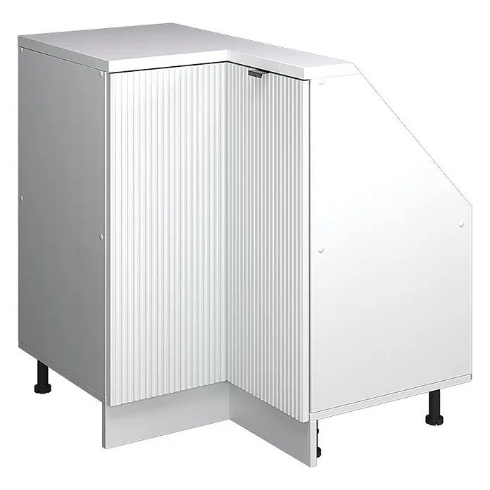 Küchenschrank für Dachschrägen R-Line 75.6 cm Weiß Riffel Art.-Nr. 60622 - 