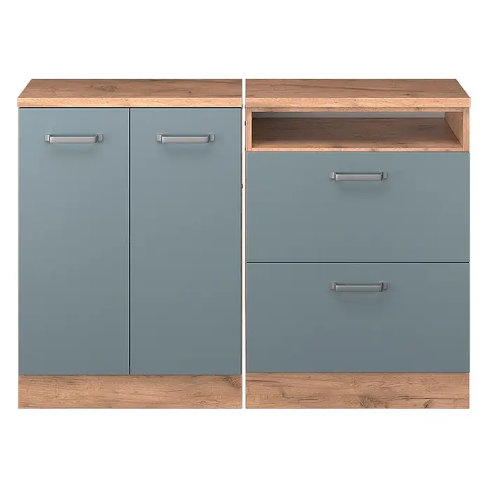 Küchenschrank für Dachschrägen R-Line 120 cm Blau-Grau Art.-Nr. 59942 - 