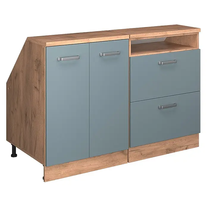 Küchenschrank für Dachschrägen R-Line 120 cm Blau-Grau Art.-Nr. 59942 - 