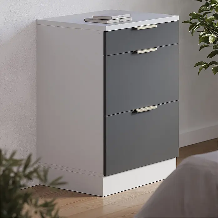 Küchenschrank für Dachschrägen R-Line 60 cm Anthrazit-Gold Art.-Nr. 61724 - 