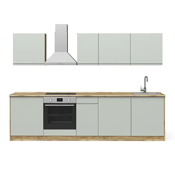 Küchenzeile R-Line 280 cm Pastellgrün Art.-Nr. 70585 - 