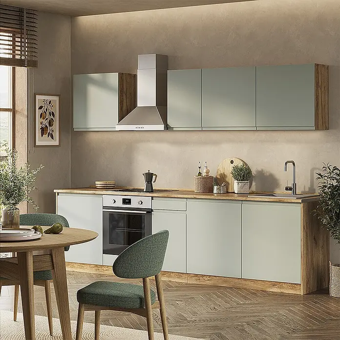 Küchenzeile R-Line 280 cm Pastellgrün Art.-Nr. 70585 - 