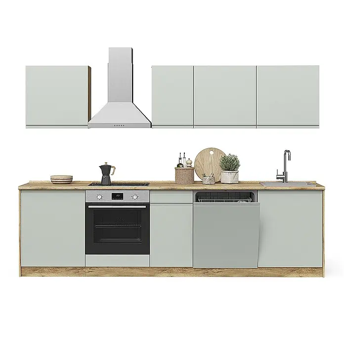 Küchenzeile R-Line 280 cm Pastellgrün Art.-Nr. 70585 - 