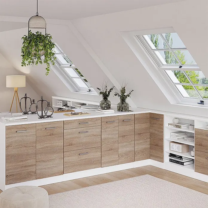 Küchenschrank für Dachschrägen R-Line 80 cm Sonoma Art.-Nr. 61825 - 