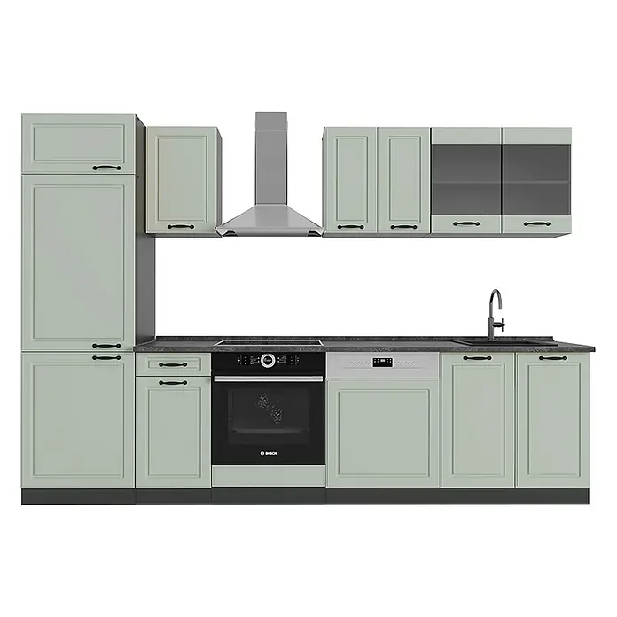 Küchenzeile R-Line 300 cm Mint Landhaus Art.-Nr. 70906 - 