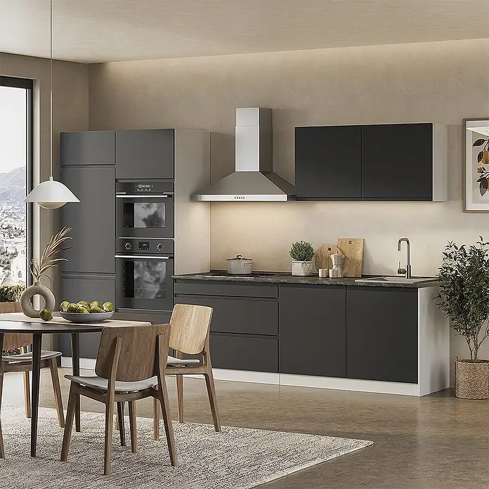 Küchenzeile R-Line 340 cm Anthrazit Art.-Nr. 70600 - 