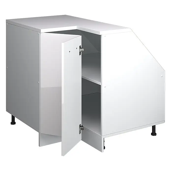 Küchenschrank für Dachschrägen R-Line 75.6 cm Weiß Hochglanz Art.-Nr. 60286 - 