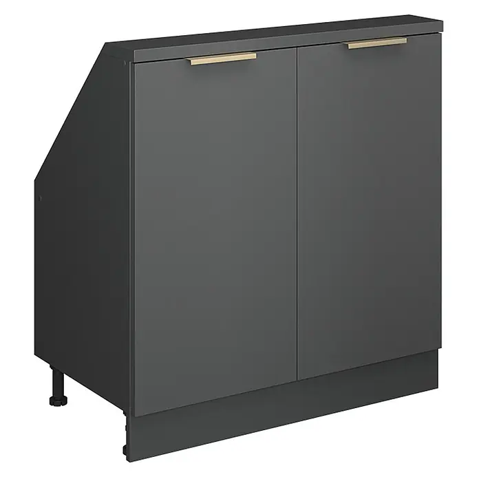 Küchenschrank für Dachschrägen R-Line 80 cm Anthrazit-Gold Art.-Nr. 60635 - 