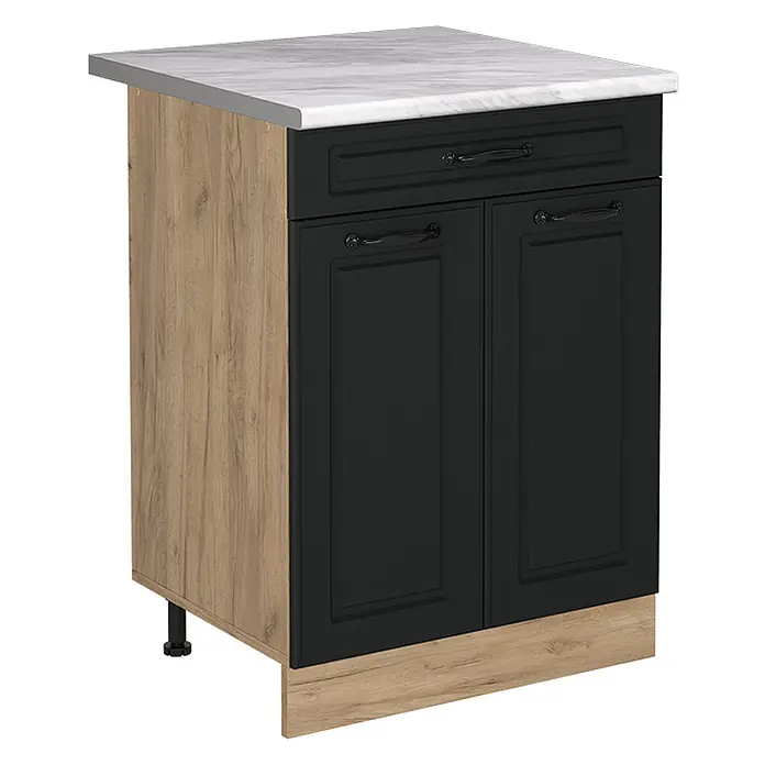 Küchenunterschrank R-Line 60 cm Anthrazit Landhaus Art.-Nr. 61187 - 