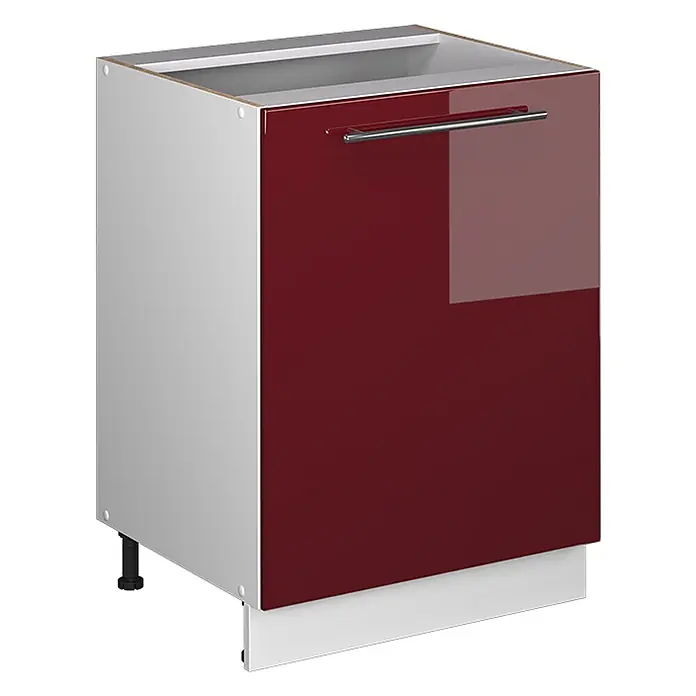 Küchenunterschrank Fame-Line 60 cm Bordeaux Hochglanz Art.-Nr. 65119 - 