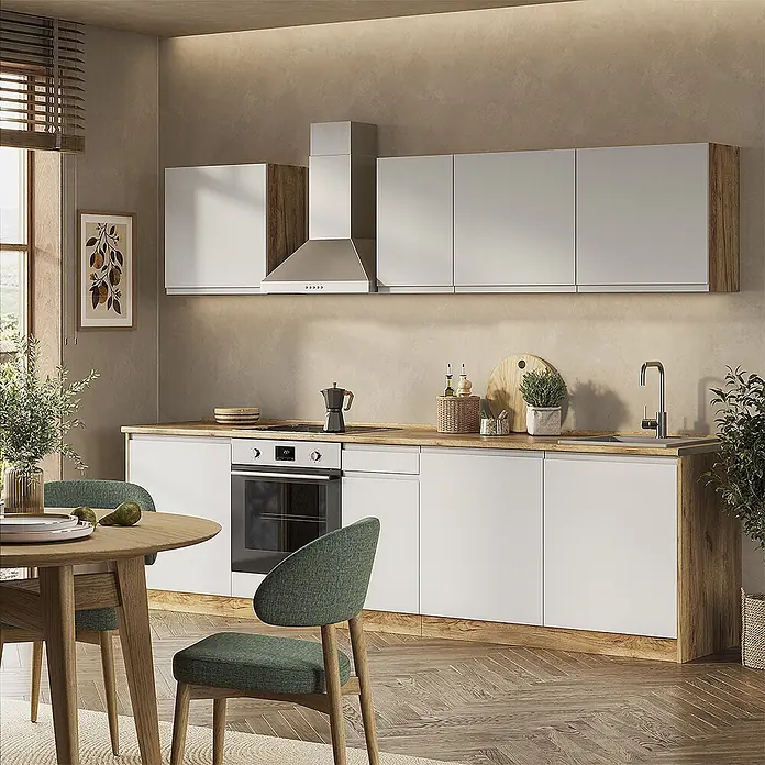 Küchenzeile R-Line 280 cm Weiß Art.-Nr. 70587 - 