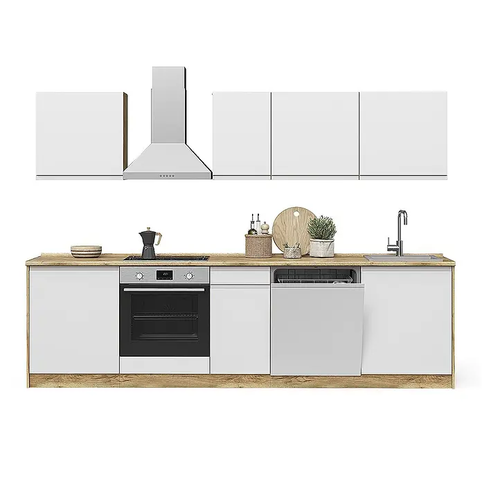 Küchenzeile R-Line 280 cm Weiß Art.-Nr. 70587 - 