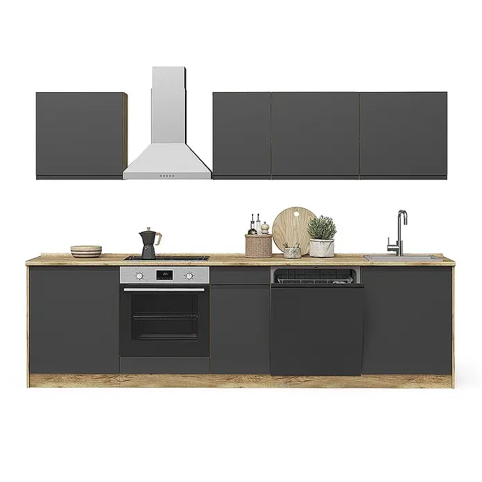 Küchenzeile R-Line 280 cm Anthrazit Art.-Nr. 70584 - 