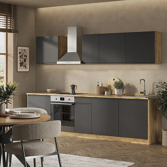 Küchenzeile R-Line 280 cm Anthrazit Art.-Nr. 70584 - 