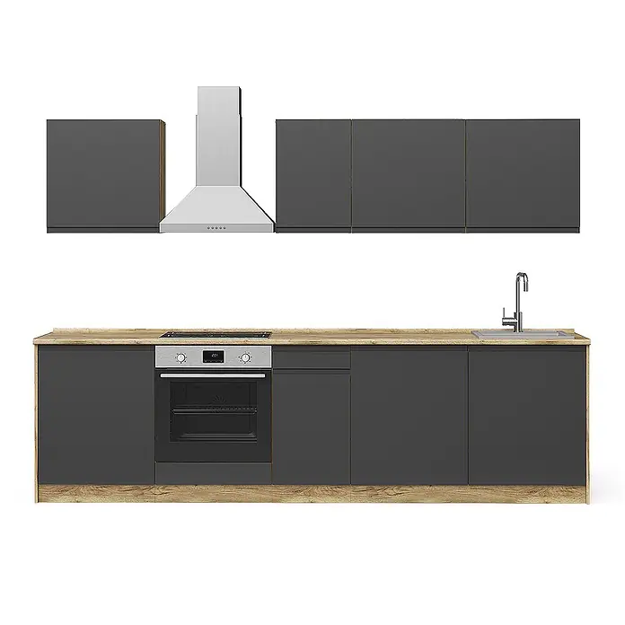 Küchenzeile R-Line 280 cm Anthrazit Art.-Nr. 70584 - 