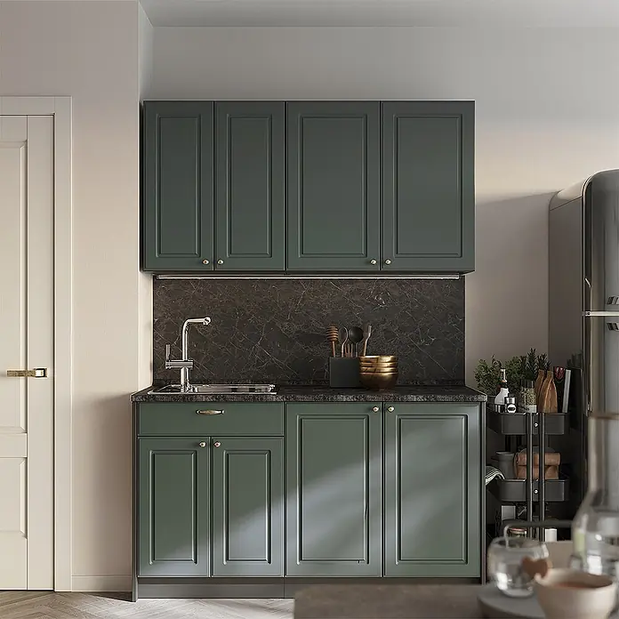 Hängeschrank Fame-Line 80 cm Grün-Gold Landhaus Art.-Nr. 62810 - 