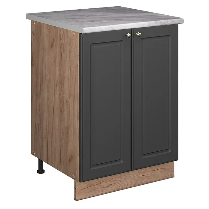Spülenunterschrank Fame-Line 60 cm Anthrazit-Gold Landhaus Art.-Nr. 65224 - 