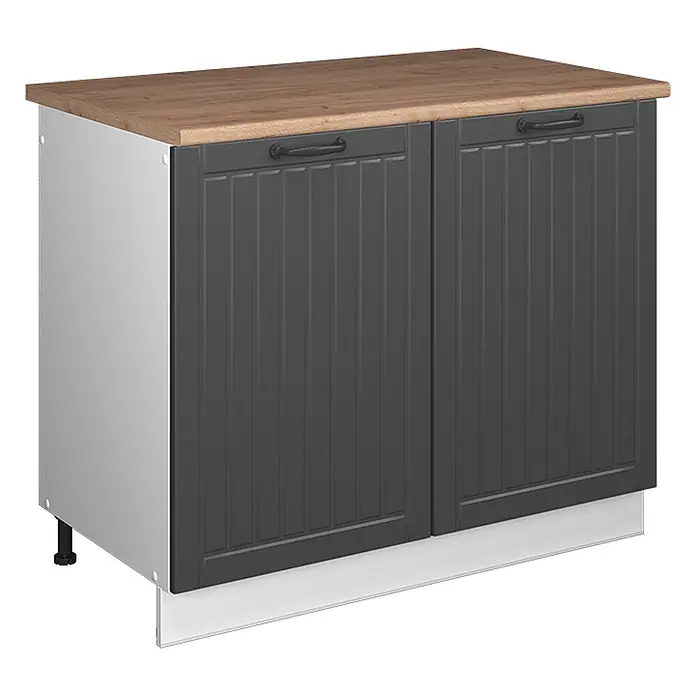 Spülenunterschrank Fame-Line 100 cm Dunkelgrau Art.-Nr. 61906 - 