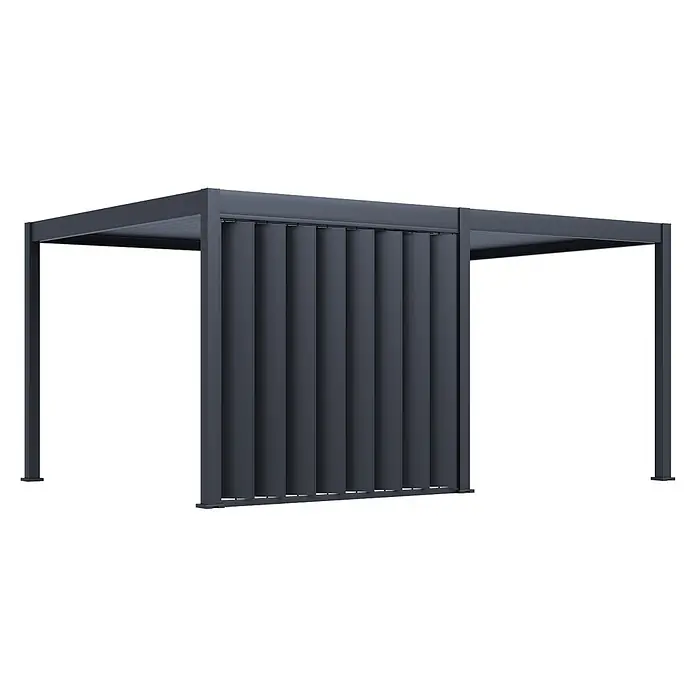 Weide Sichtschutzwand Kippbar Alu 2,65 m x 7,5 cm x H 236 cm Anthrazit - 