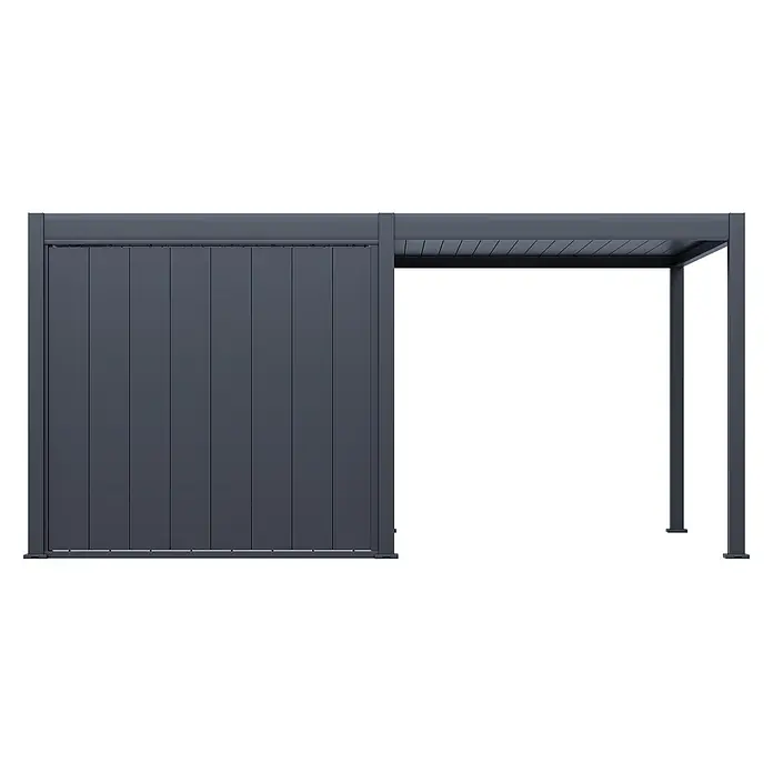 Weide Sichtschutzwand Kippbar Alu 2,65 m x 7,5 cm x H 236 cm Anthrazit - 