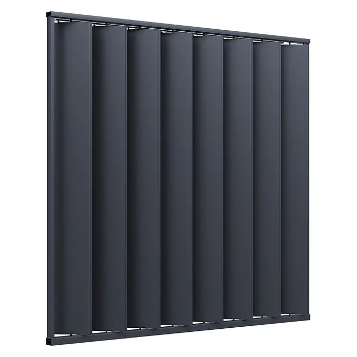Weide Sichtschutzwand Kippbar Alu 2,65 m x 7,5 cm x H 236 cm Anthrazit - 