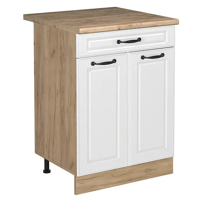 Küchenunterschrank R-Line 60 cm Weiß Landhaus Art.-Nr. 61232 - 