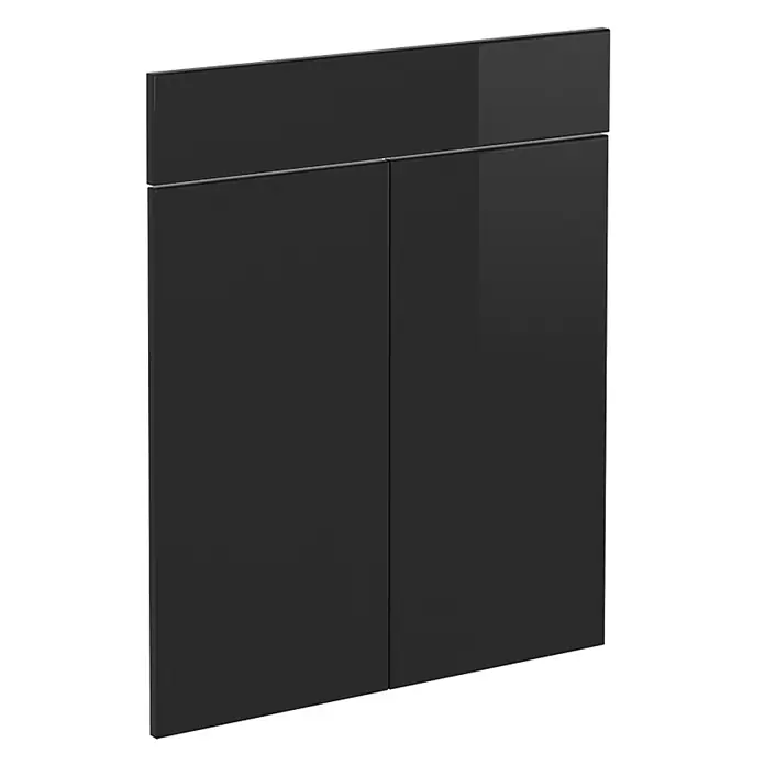 Küchenfront R-Line 59.6 cm Schwarz Hochglanz Art.-Nr. 40899 - 