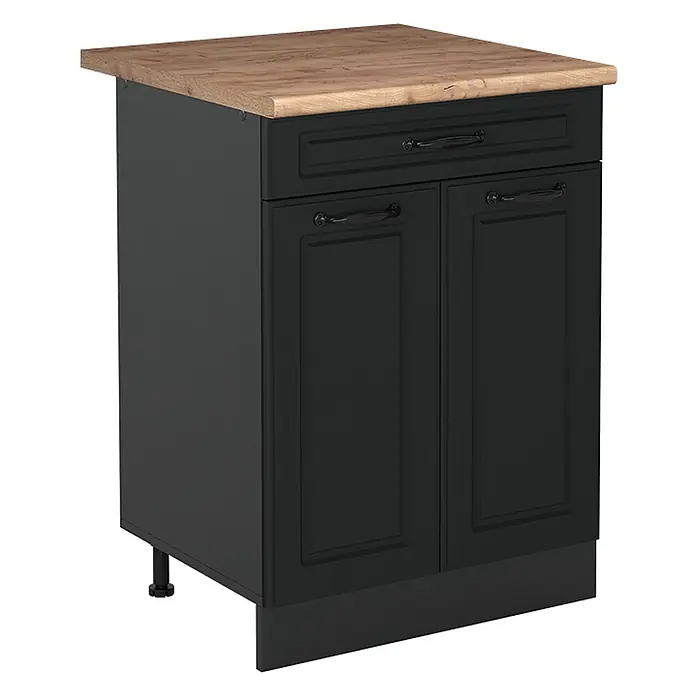 Küchenunterschrank R-Line 60 cm Anthrazit Landhaus Art.-Nr. 61079 - 